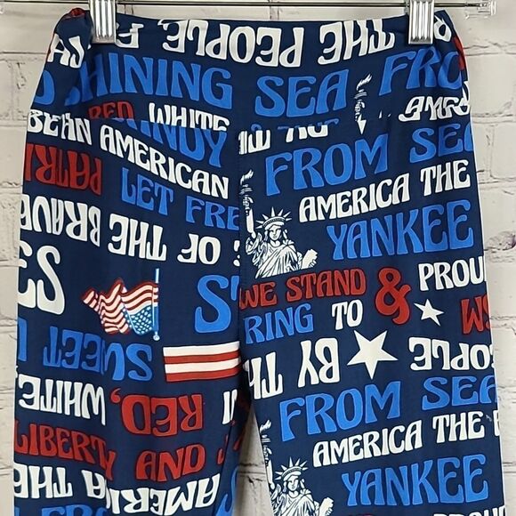 NEW LuLaRoe PATRIOTIC Song Lyrics One Size (2-10) Butter Soft Legging American - Picture 2 of 10